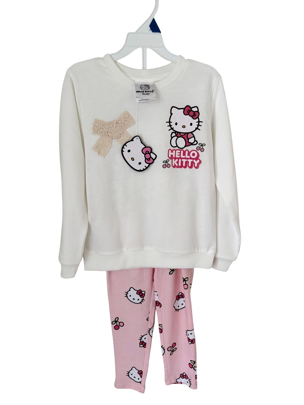 Hello Kitty Sanrio Girls Two-Piece Set with Applique Bow NWT 5T